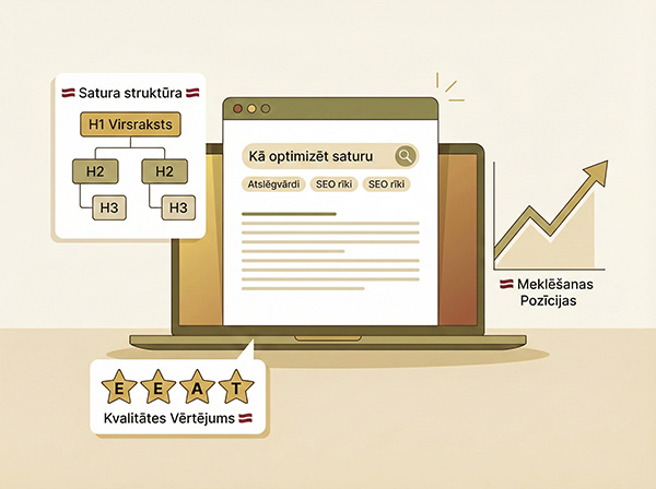 Mājaslapu optimizācija un satura stratēģija - atslēgvārdu izpēte un E-E-A-T principi