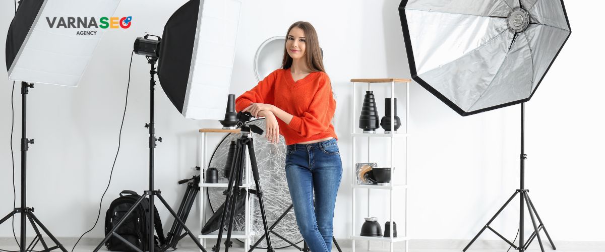 Modele pozē Magic Studio Londonā